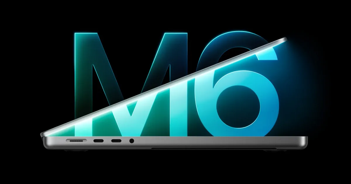 14-дюймовий MacBook Pro на тлі напису M6